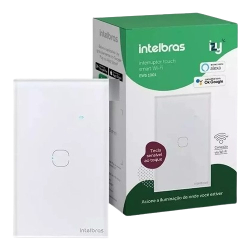 Interruptor Smart Touch Wi-fi 1 Tecla Ews 1001 Br Intelbras