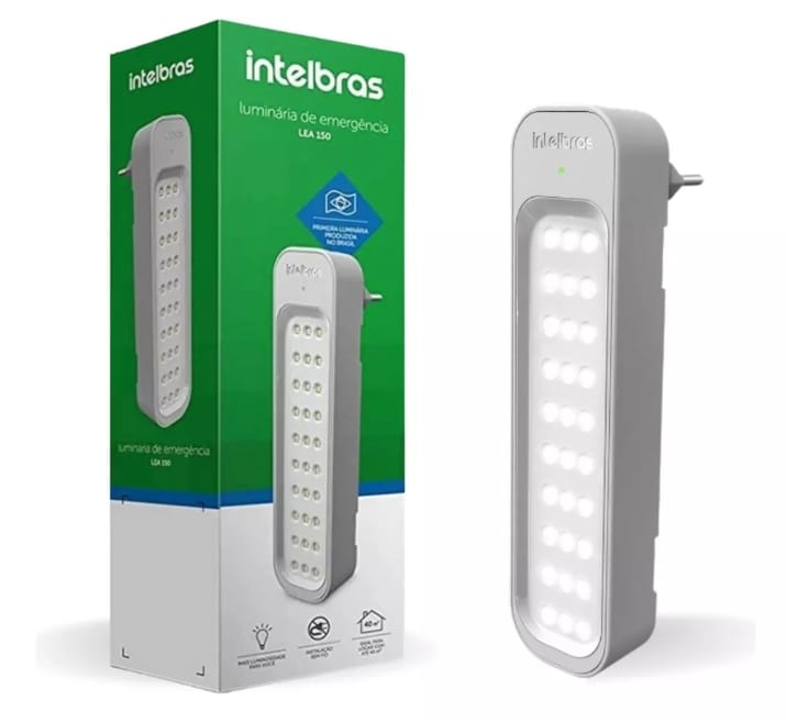 Luminaria De Emergência Intelbras Autonôma Lea 150 Branca Cor Branco 110V/220V