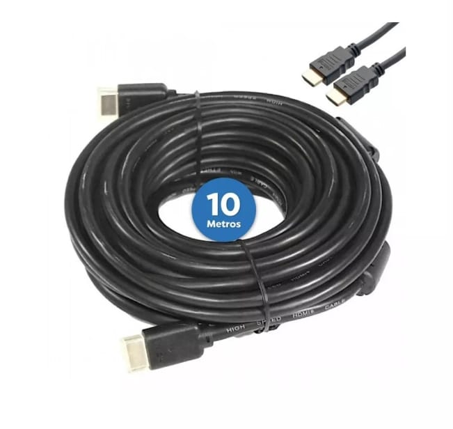 Cabo Hdmi 10mts 1080p Full Hd Ps3 4 Projetor Tv Xbox