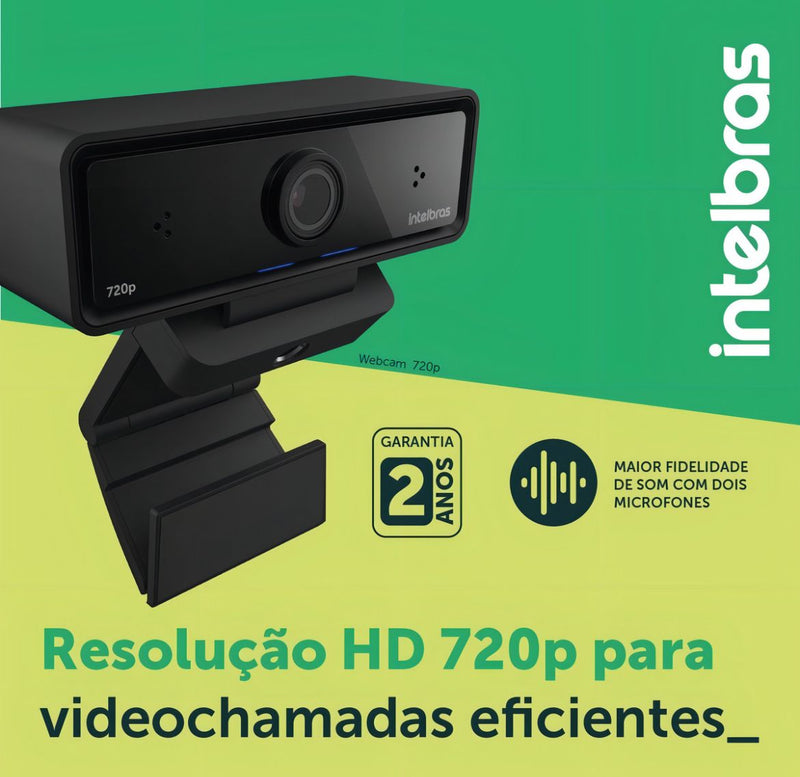 Webcam Usb Intelbras Cam-720p Cor Preto