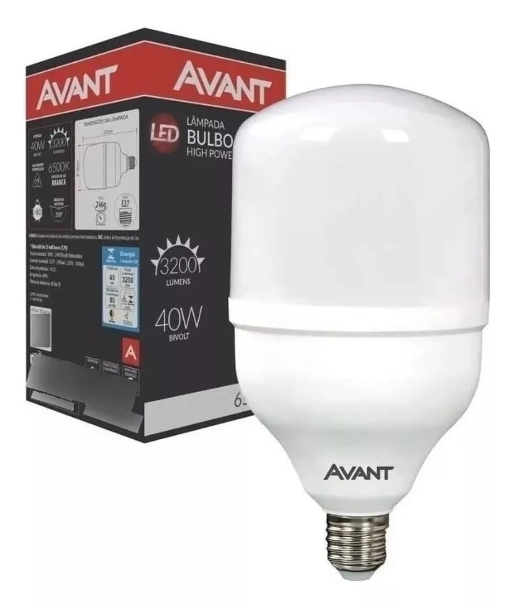 Lâmpada Led Avant De Alta Potencia 40w Branco Frio 6500k Cor da luz Branco-frio