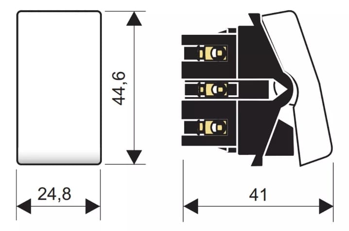 Interruptor Bipolar Simples 20a C/ Placa 4x2 Modulare Fame