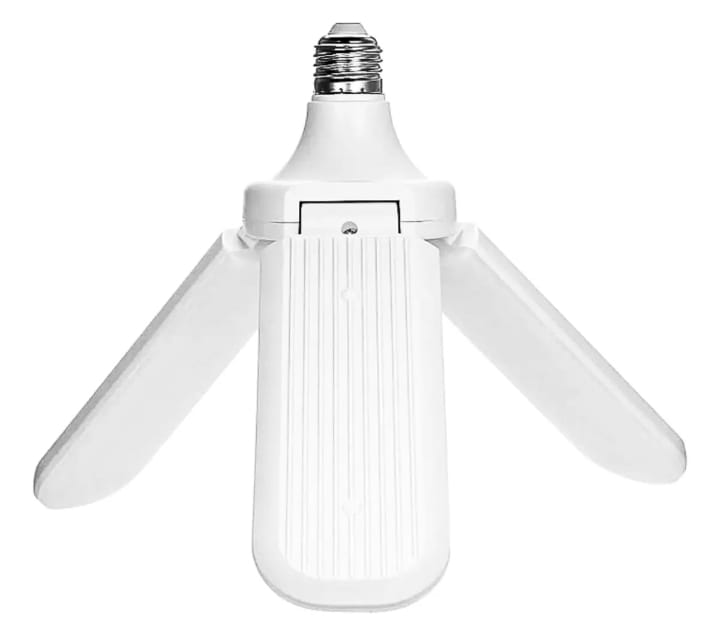 Lâmpada Led Pétala Dobrável 45w Potente Luminária C/3 Folhas Cor da luz Branca