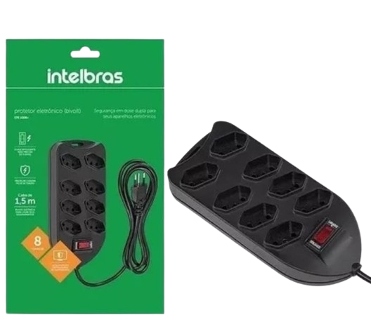 Protetor Eletrônico Intelbras Epe 1008 Preto 127V/240V